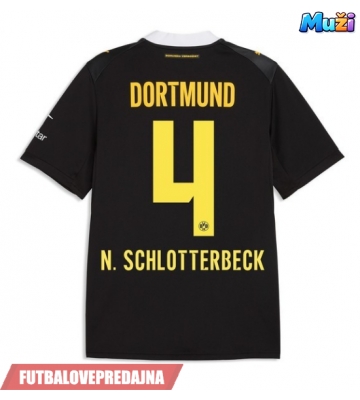 Lacne Muži Futbalové dres Borussia Dortmund Nico Schlotterbeck #4 2026-27 Krátky Rukáv - Preč